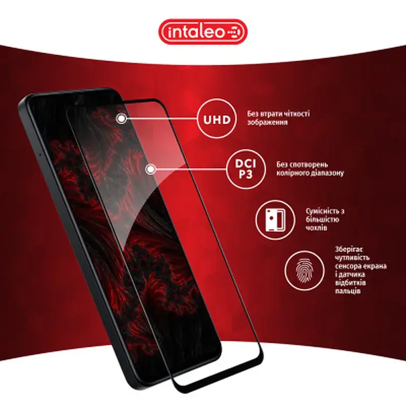 Скло захисне Intaleo Full Glue Xiaomi Redmi 12 (1283126573231) - фото 3