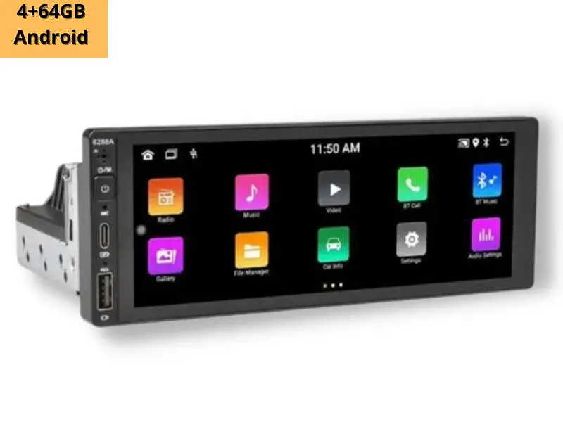 Автомагнитола XPRO сенсорная универсальная 6288-А Android 12 4+64GB черный (41983-6288-А_2987) - фото 2