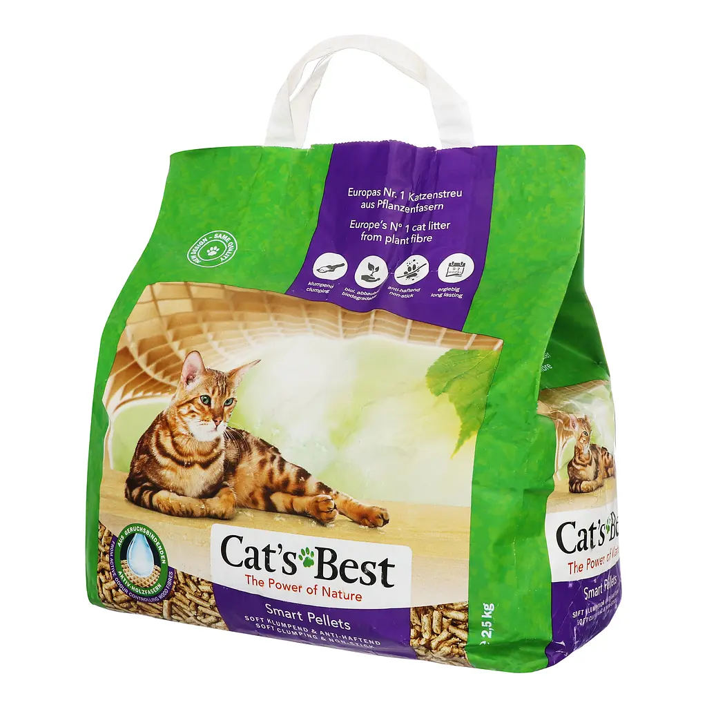 Наповнювач Cat's Best Smart Pellets для довгошерсних котів деревний 5 л/2.5 кг - фото 2
