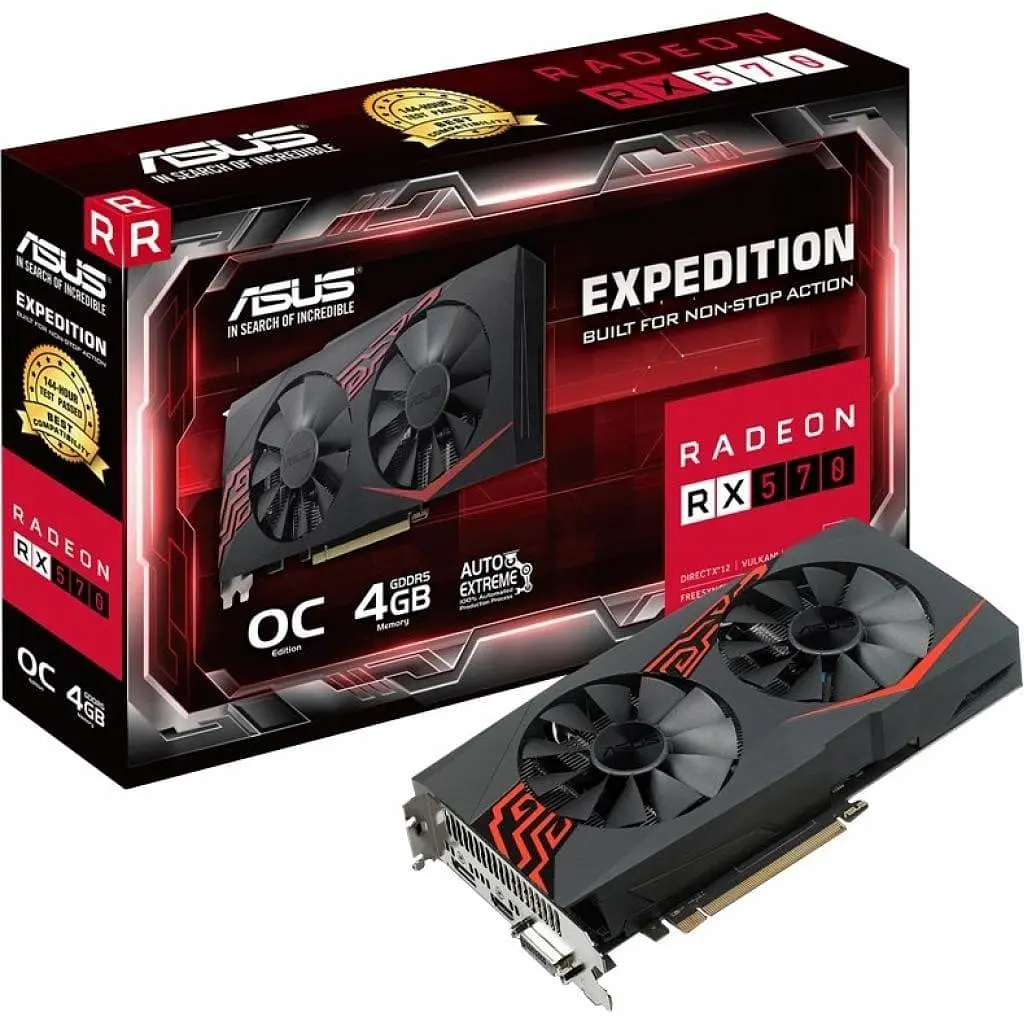 Відеокарта ASUS AMD Radeon RX 570 4Gb Expedition OC (EX-RX570-O4G) (GDDR5, 256 bit, PCI-E 3.0 x16) Б/в - фото 5