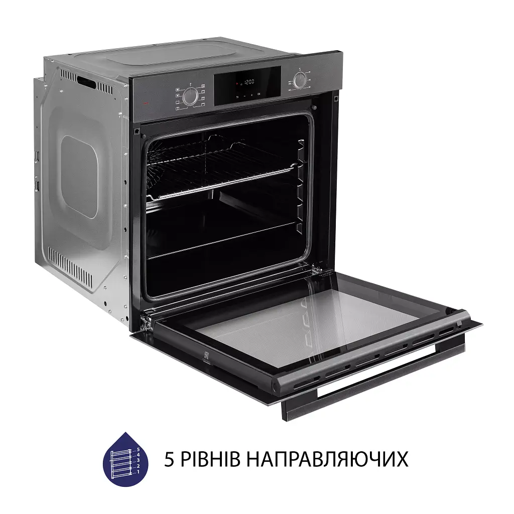 Духова шафа електрична Minola EOD 6804 Platinum Gray - фото 8