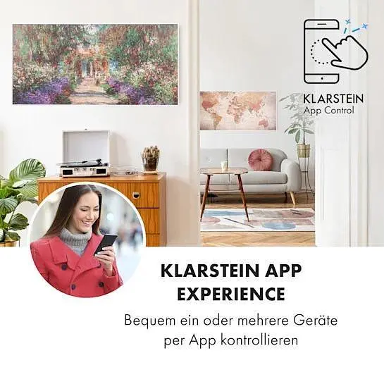 Инфракрасный обогреватель Klarstein Wonderwall Air Art Smart Gartenweg (10035134) - фото 4