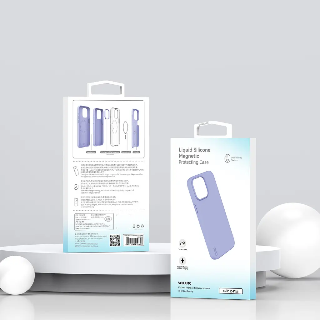 Рідкий силіконовий чохол Vokamo для iPhone 15 із магнітом MagSafe White Soft Touch - фото 6