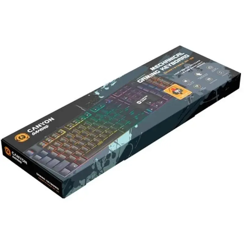Клавіатура Canyon Cometstrike GK-55 RGB USB UA Black (CND-SKB55-US) - фото 5