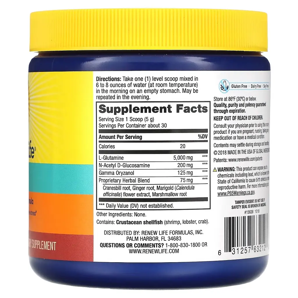 Підтримка слизової оболонки кишківника Renew Life IntestiNew Intestinal Lining Support Formula 162 г - фото 2