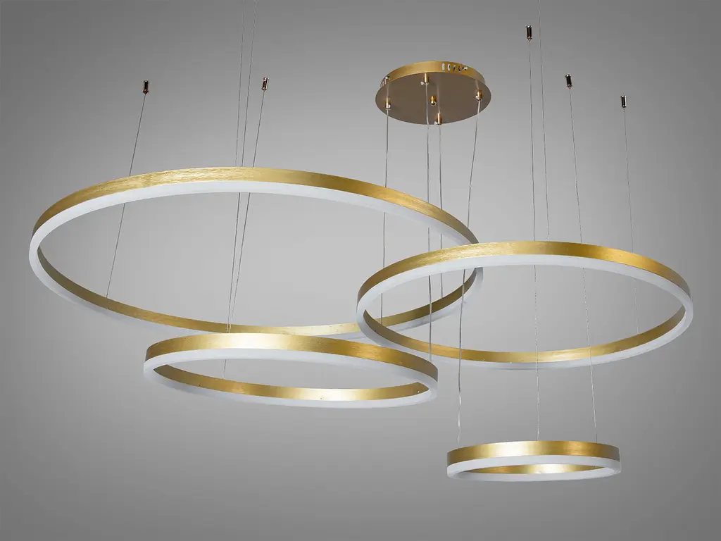 Люстра стельова LED Diasha 1029-800+600+500+300GD 157, Вт, золото, для вітальні, спальні, коридору - фото 3