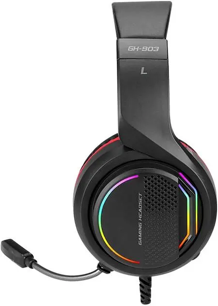 Проводная игровая гарнитура Xtrike Me Gaming RGB Backlight GH-903, USB, 2m, black - фото 2