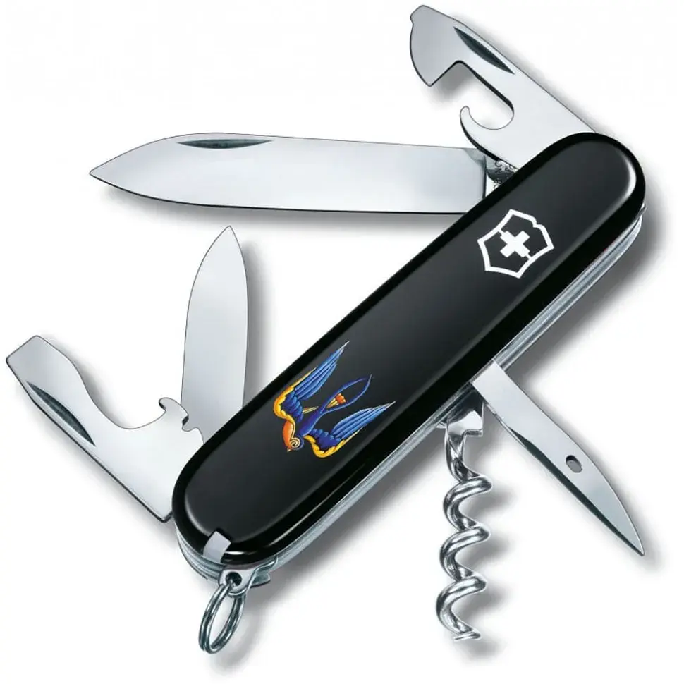 Ніж Victorinox Spartan Ukraine 91 мм Чорний Тризуб-Ластівка (1.3603.3_T1230u) - фото 4