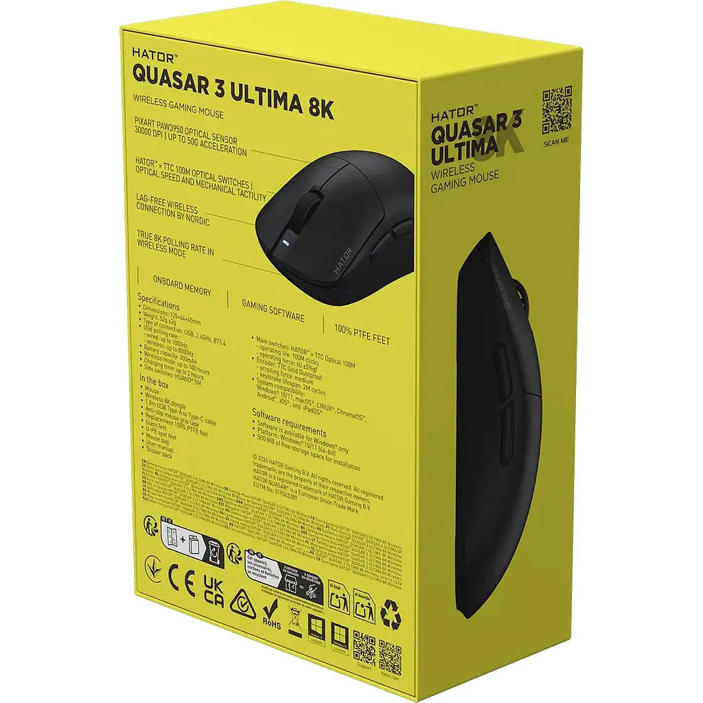 Миша Hator Quasar 3 Ultima 8K Wireless Black Edition (HTM762) [177416] - фото 8