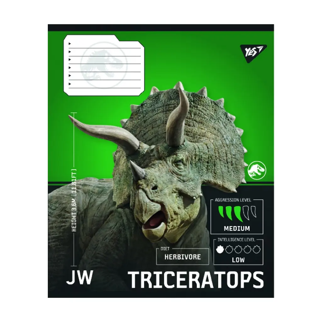 Зошит Yes JURASSIC WORLD Strength and Power А5 60 аркушів лінія (767675), в асортименті - фото 6