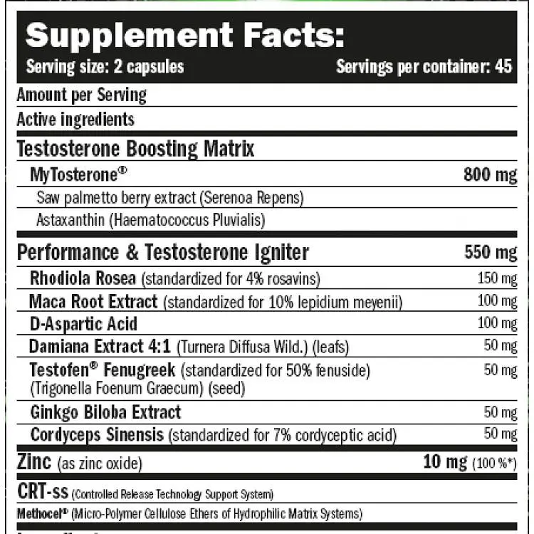Бустер тестостерона Amix MuscleCore MytoTest V3 90 капсул - фото 4