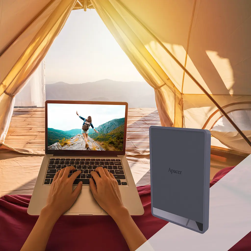Накопичувач зовнішній SSD 512GB Apacer AS724 Cream (AP512GAS724C-1) - фото 3