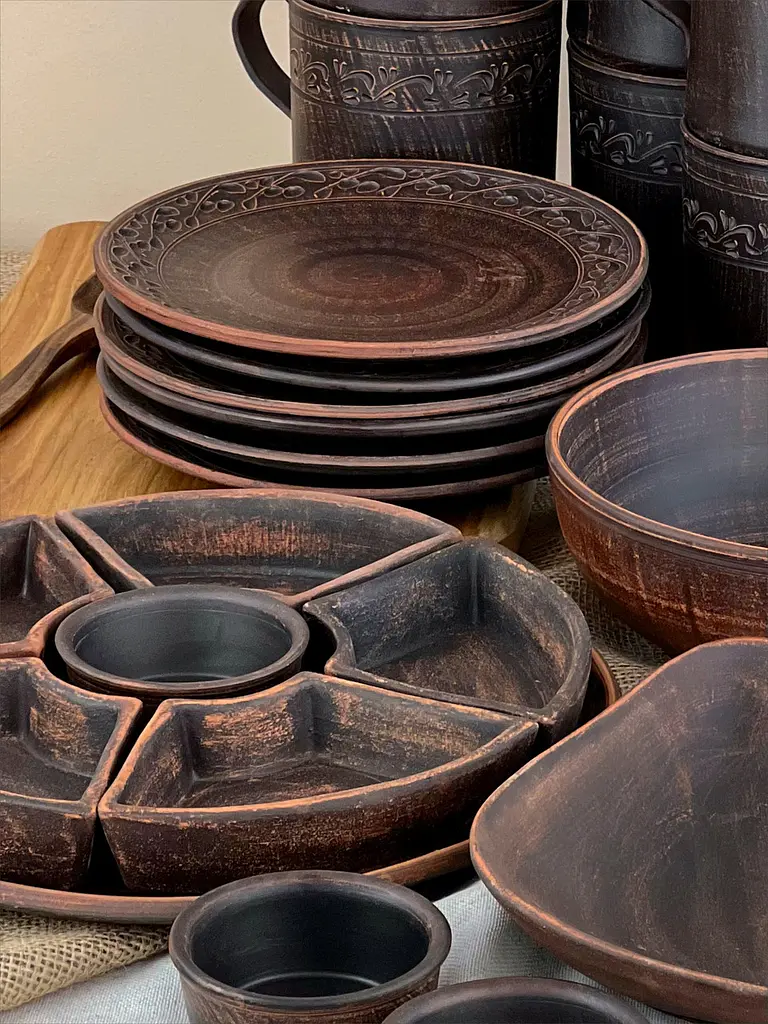 Пивний столовий сервіз керамічного (глиняного) посуду на 6 осіб - фото 3