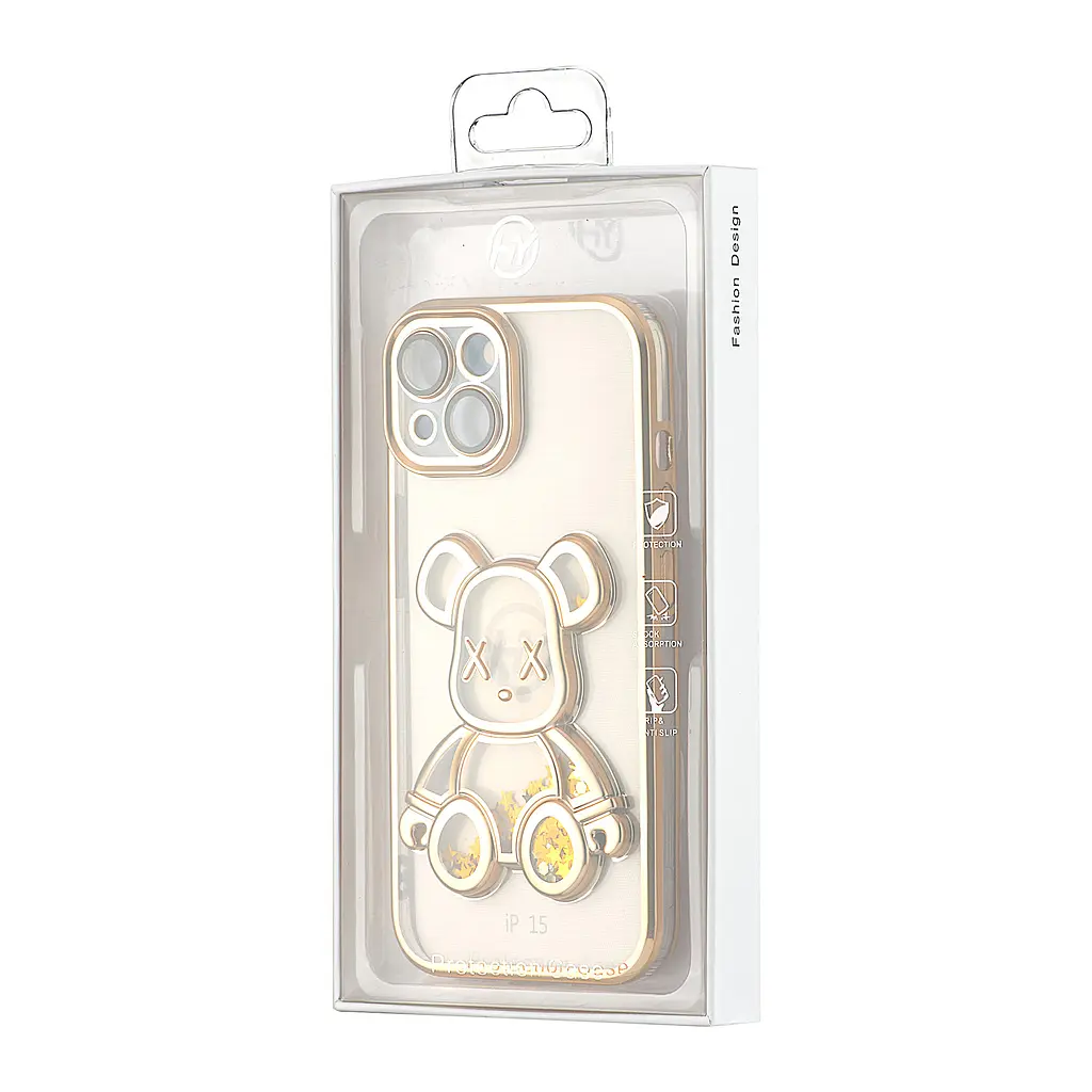 Чохол Shining Bear Case Protected Camera iPhone 15 Gold - фото 2