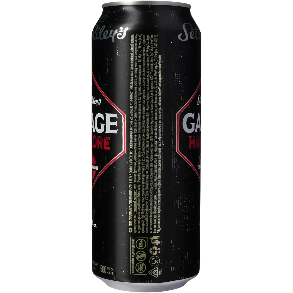 Пиво Seth&Riley's Garage Hardcore Cherry&More, червоне, 6%, з/б, 0,5 л (861934) - фото 2