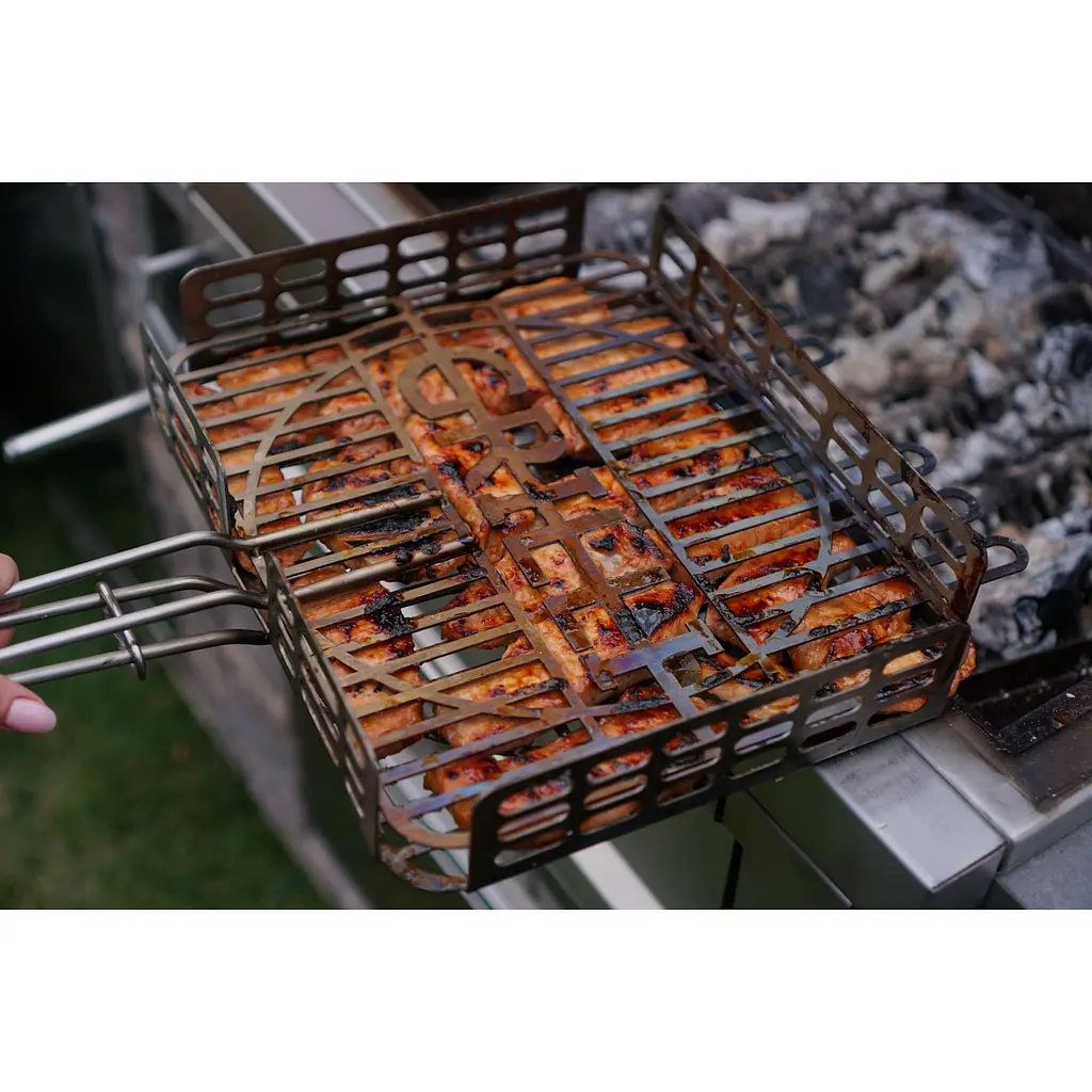 Решітка-гриль Grilli для барбекю з харчової нержавіючої сталі 1.5 мм 31x26 см (777766) - фото 9