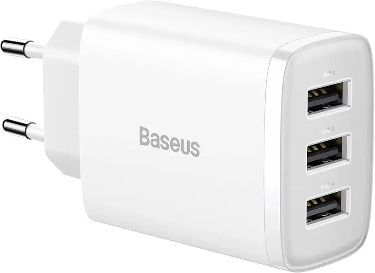 Зарядний пристрій Baseus Compact Charger 3U 17W EU white (CCXJ020102) - фото 2