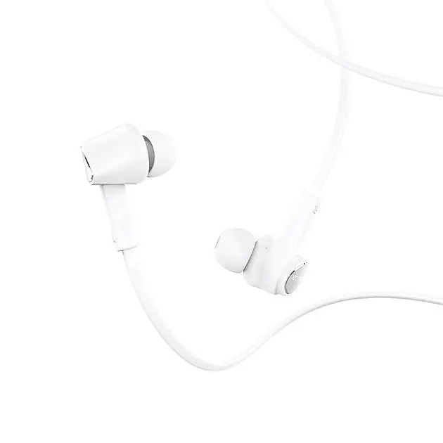 Провідні навушники Hoco M66 Passion in-line control eaphones with mic Hi-Res, 3.5mm, 1.2m, white - фото 3