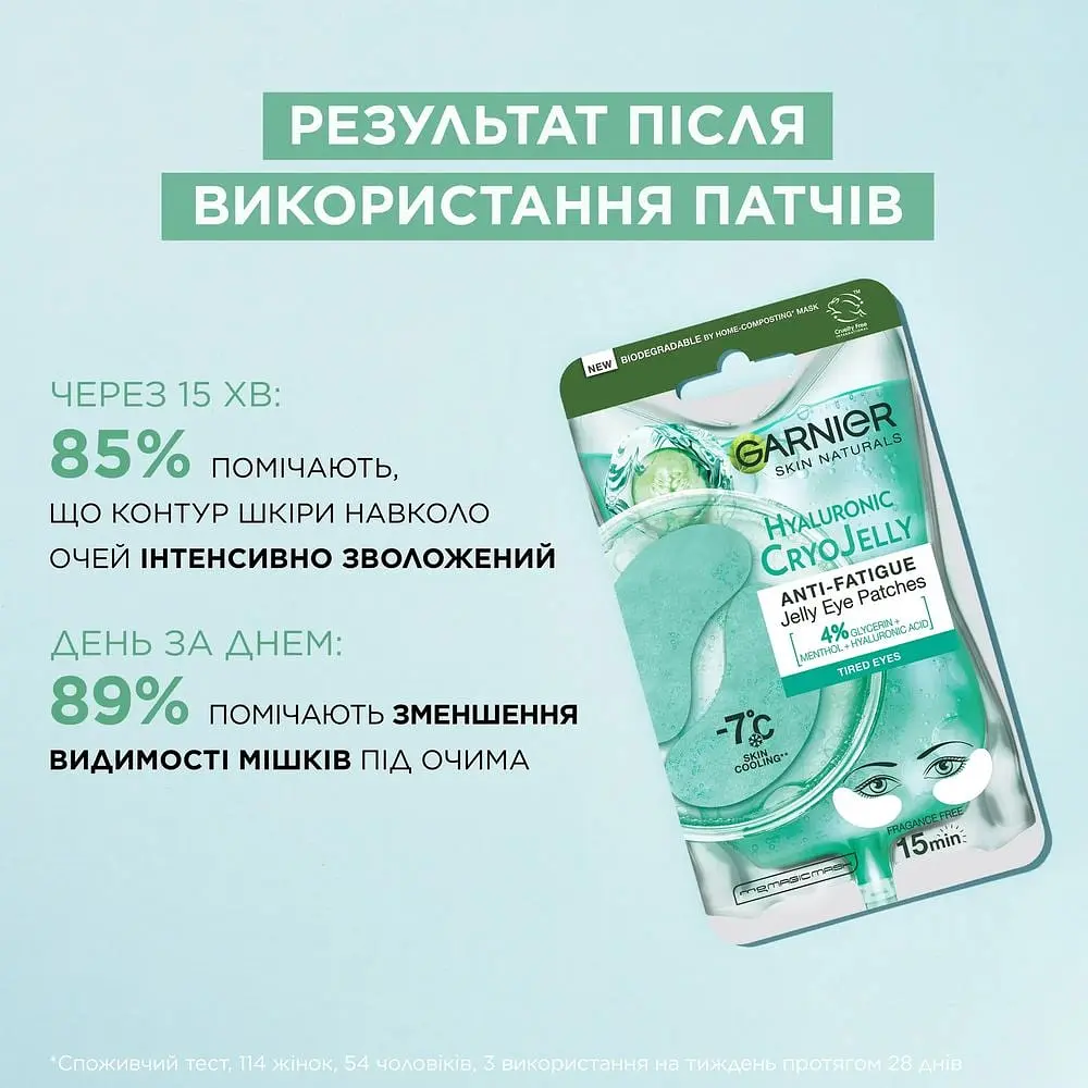 Тканинні патчі-желе Garnier Skin Naturals з ефектом охолодження та зволоження 5 г - фото 7