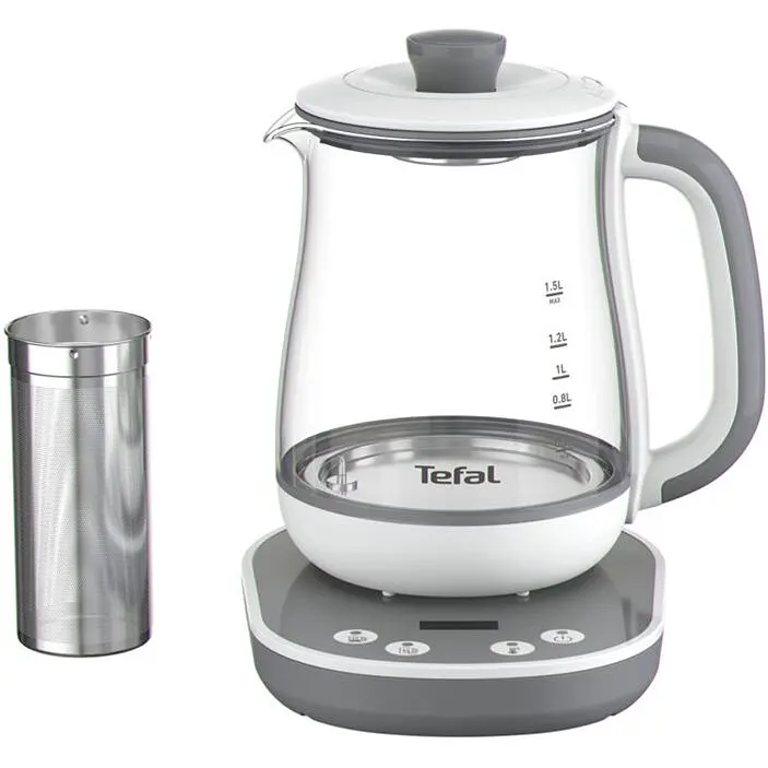 Електрочайник Tefal Tastea tea maker 1.5 л скло біло-сірий (BJ551B10) - фото 5