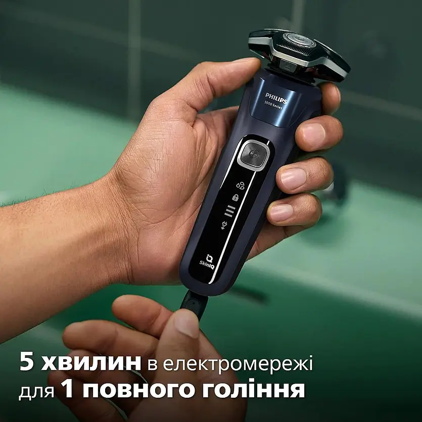 Электрическая бритва Philips 5000 SkinIQ сине-черная (S5885/10) - фото 10