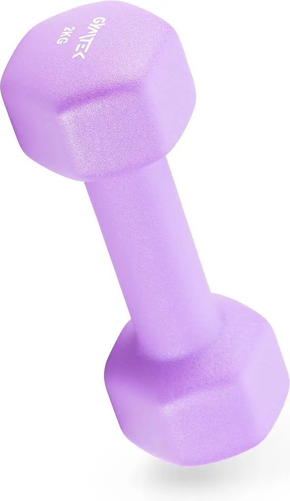 Гантели для фитнеса неопреновые Gymtek Hex 2х2кг сиреневый - фото 6