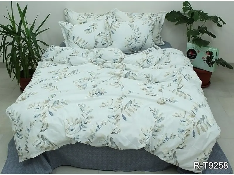 Комплект постільної білизни з компаньйоном (R-T9258) Євро TAG tekstil pbe0036977 - фото 2
