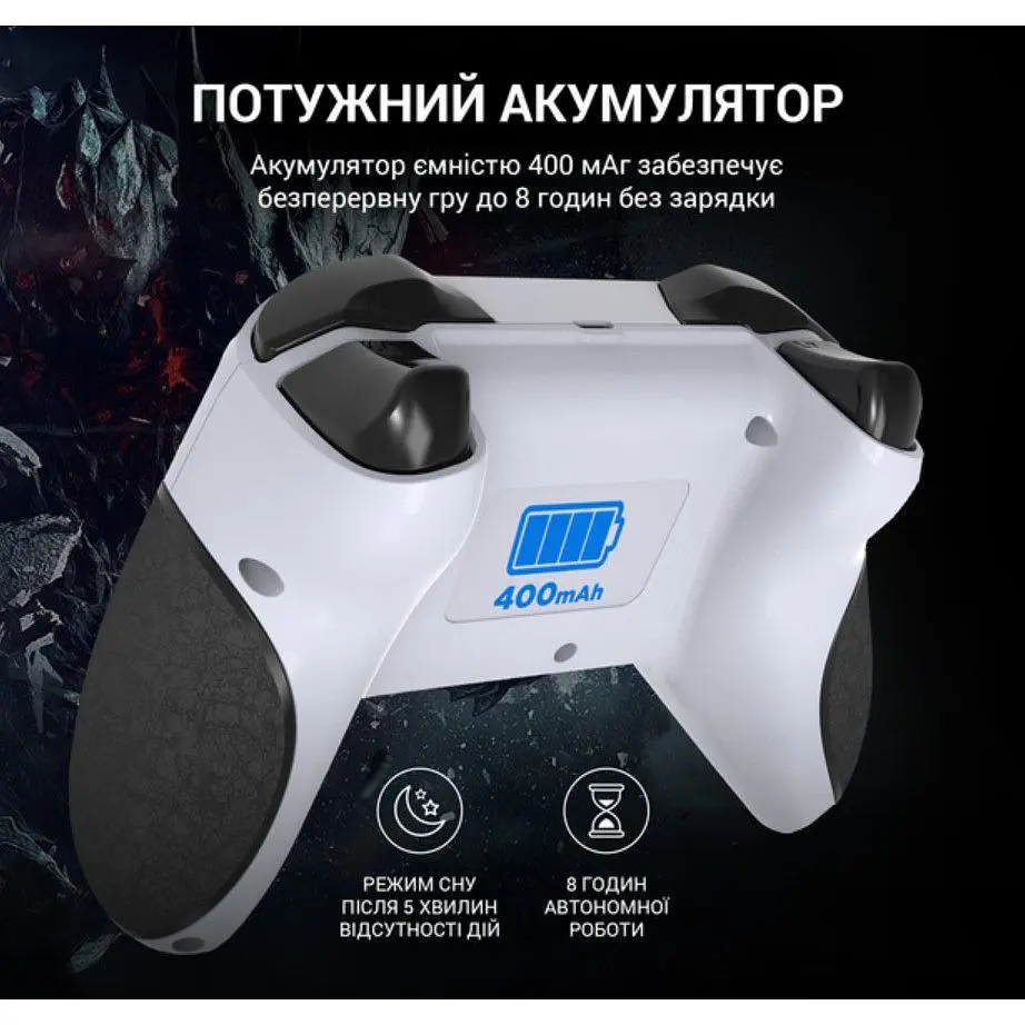 Геймпад джойстик GamePro MG-650 White 2.4G PC/PS3/Android - фото 11