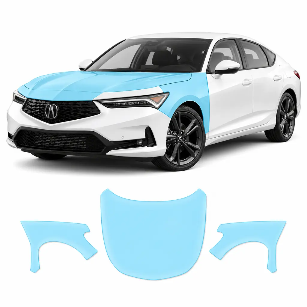 Антигравійна захисна бронеплівка за лекалами для Acura Integra V 2023 - капот і передні крила