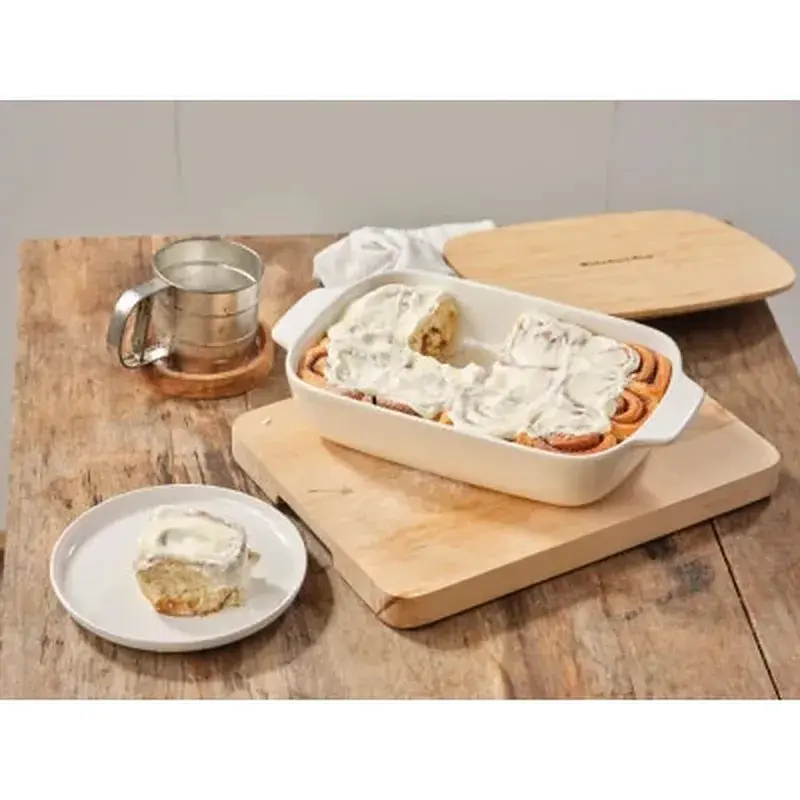 Форма для випікання KitchenAid з кришкою керамогранітна 3,8 л Кремова (CC006109-001) - фото 7