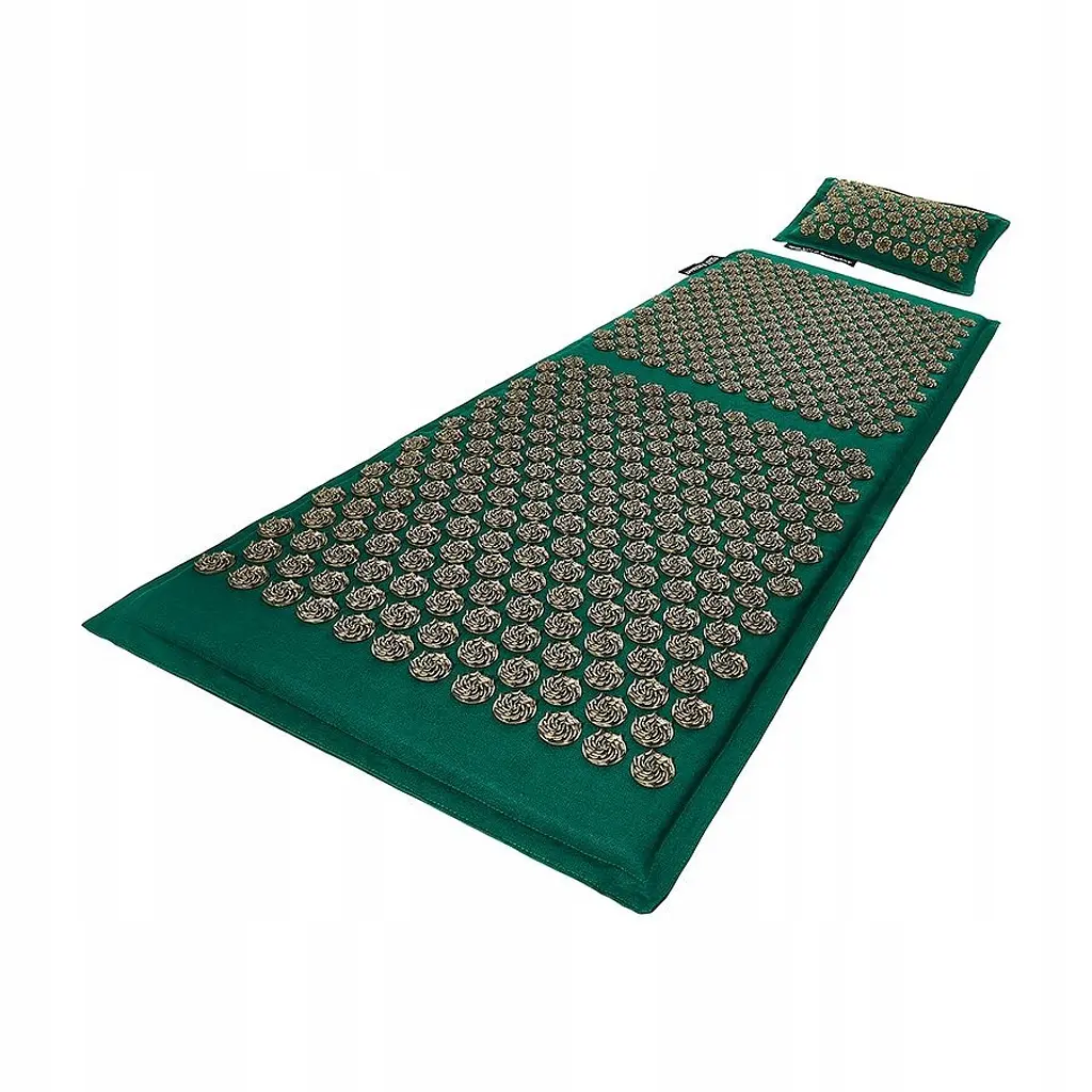 Килимок акупунктурний 4FIZJO Eco Mat Аплікатор Кузнєцова з подушкою 130 x 50 см Navy Green/Gold 4FJ0290 (P-5907739313614) - фото 6