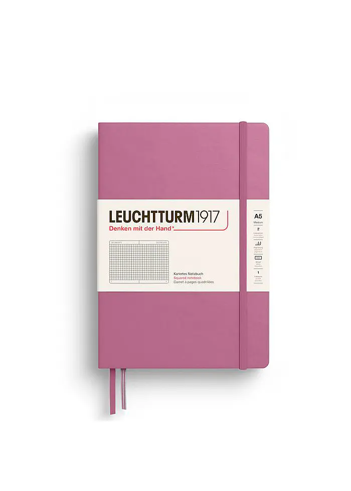 Блокнот Leuchtturm1917 Середній Dusty Rose Клітинка (372187)