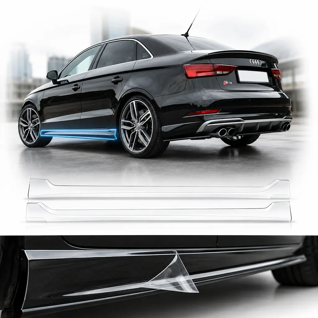 Антигравійна захисна бронеплівка за лекалами для Audi A3 8V 2012-2020 - нижня зона кузова