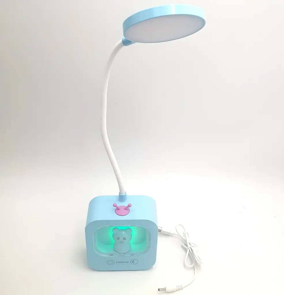 LED-лампа сенсорна світлодіодна настільна акумуляторна (знімний 18650) дитяча на гнучкій ніжці 28 см світильник-нічник WinBoss 1943
