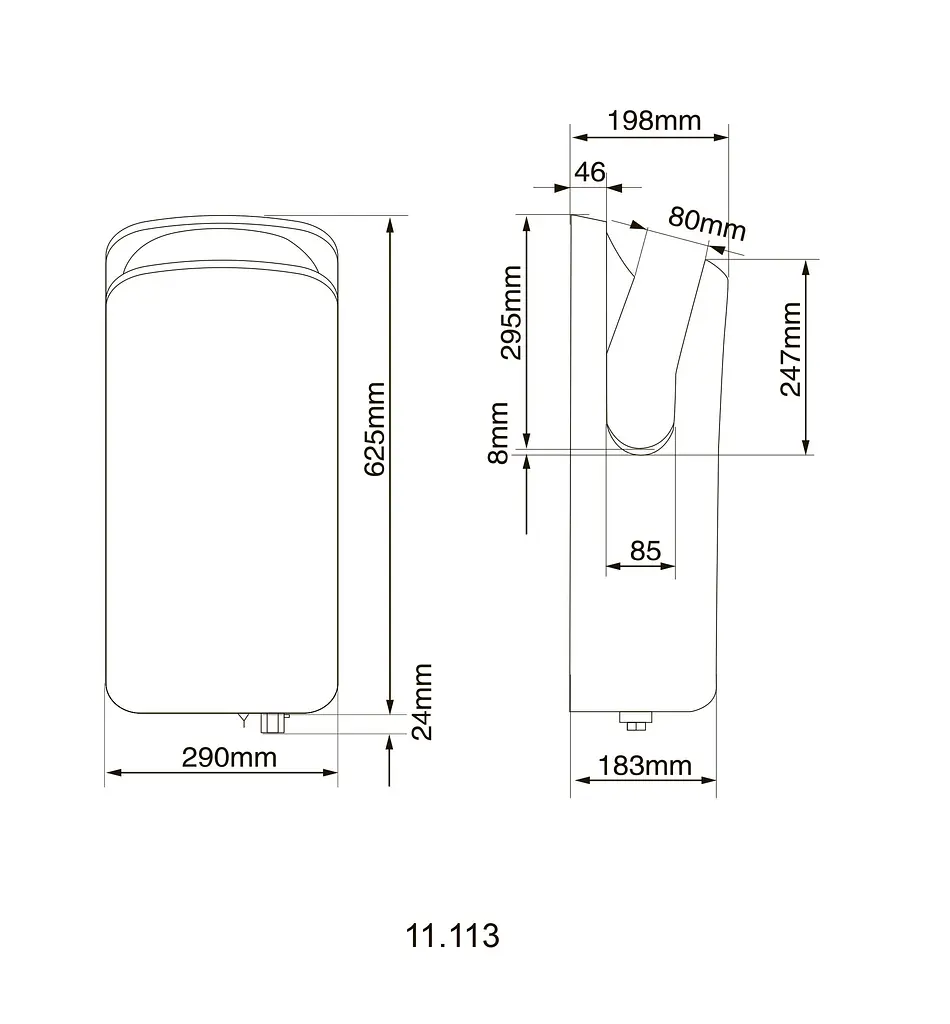 Сушарка для рук Hotec 11.113 Stainless Steel - фото 4