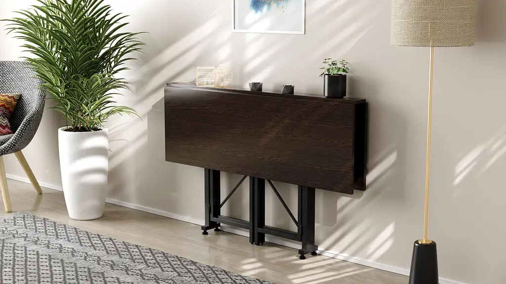 Стіл-книга трансформер Спайдер Ferrum-decor 750x1150x880 Чорний метал ДСП Венге Магія 16 мм (FRD-105632) - фото 3
