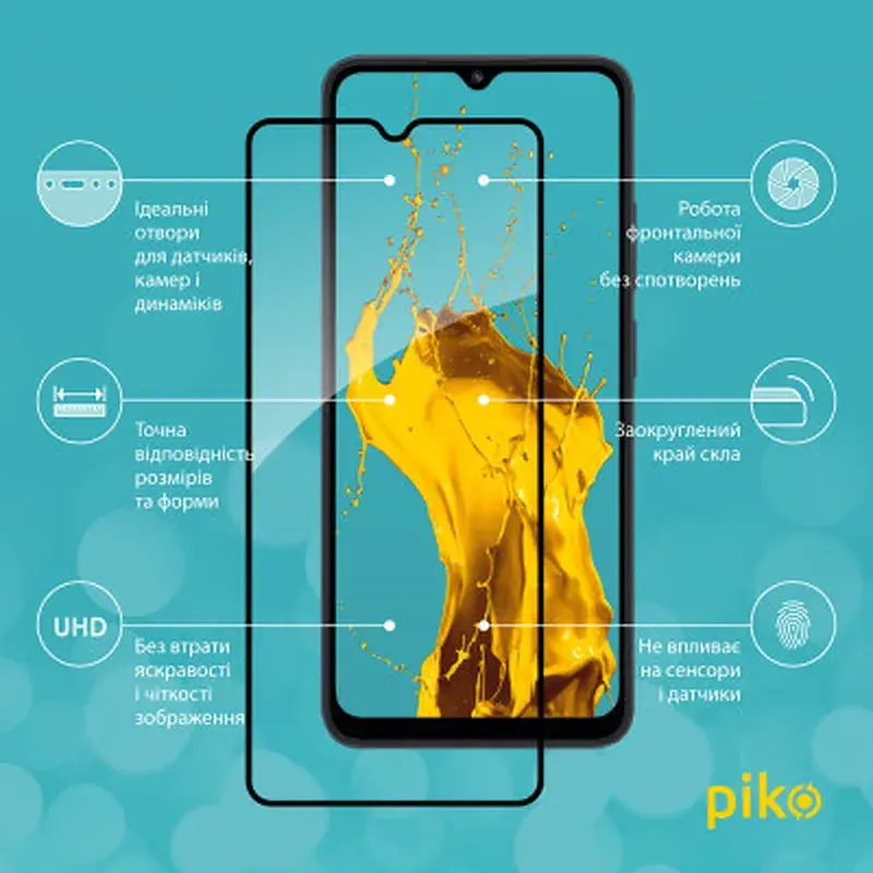 Скло захисне Piko Full Glue Xiaomi Redmi 12C (1283126573781) - фото 3