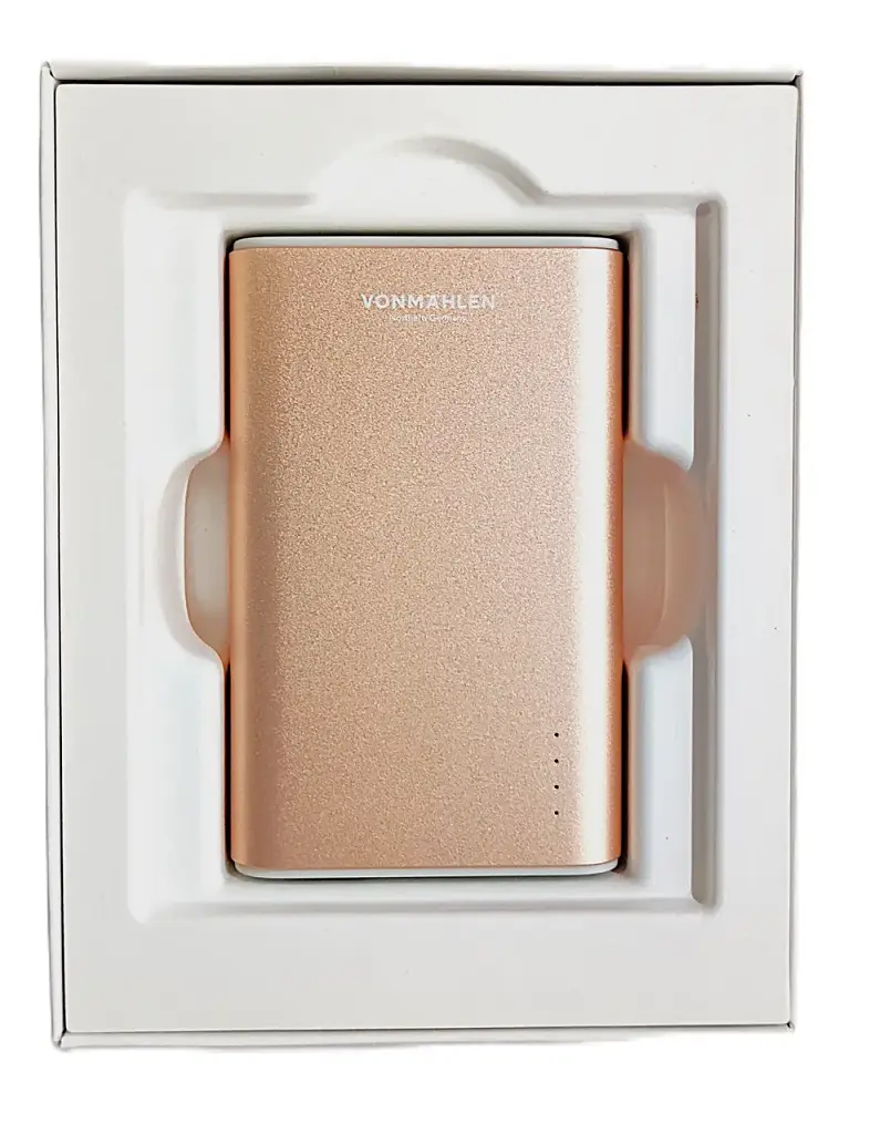 Портативное зарядное устройство Vonmählen Evergreen 10000mAh (вход: MicroUSB+Type-C, выход: Type-C, 2*USB) Rose Gold - фото 4