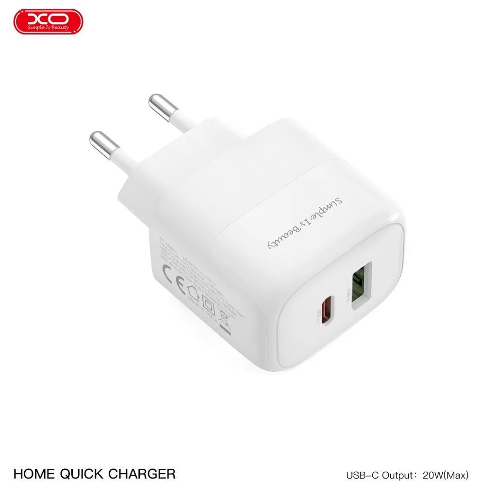 Зарядний пристрій XO 1xUSB QC 3.0 + 1xUSB-C PD 20 Вт (XO-QC37) - фото 7