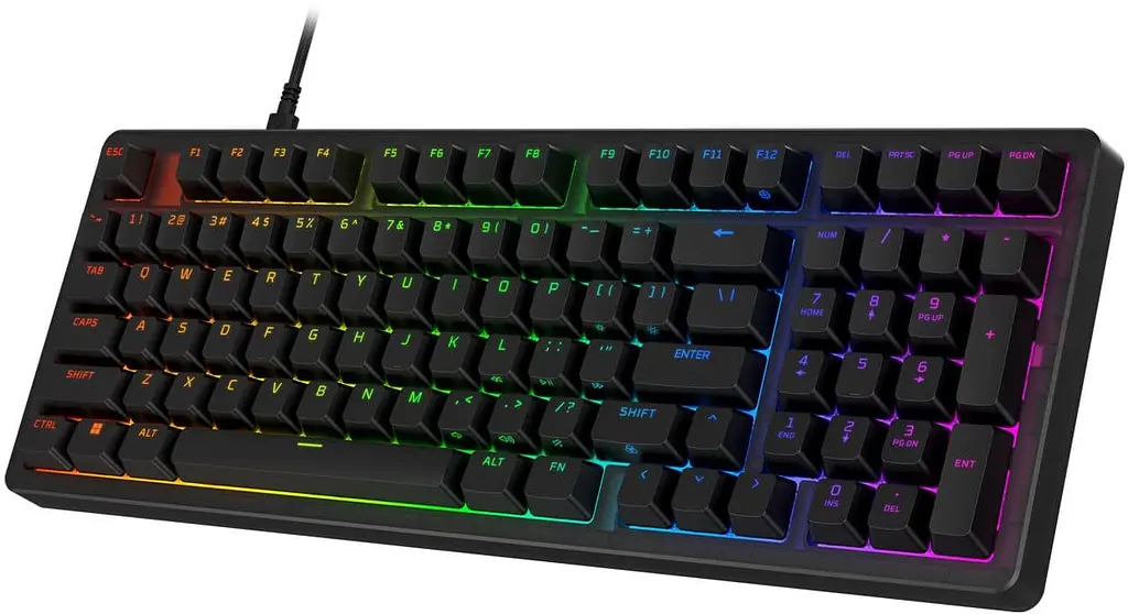Клавиатура HyperX Alloy Origins 2 1800 103key Red USB-A Hot-Swap EN/UA RGB Black (B4QS4AA) - фото 2
