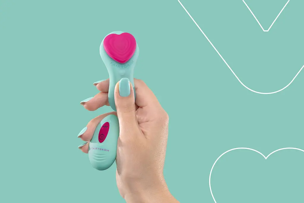 Вібратор FairyGasm HeartGem 10 см зелений - фото 2
