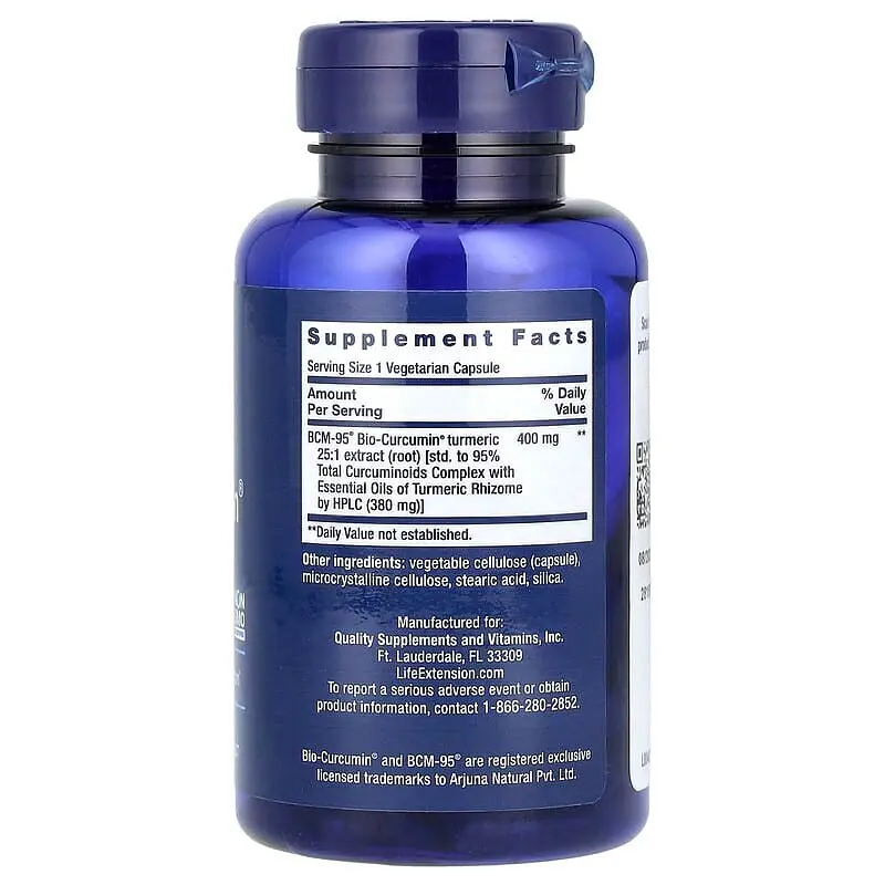 Куркумін Life Extension Super Bio-Curcumin 400 mg, 60 вегакапсул - фото 2