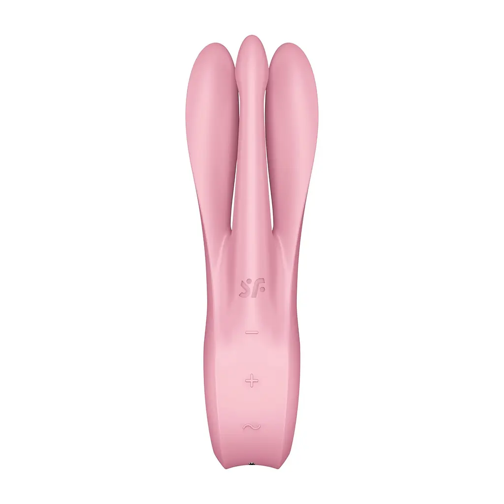 Кліторальний вібратор Satisfyer Threesome 1 Pink з трьома гнучкими пальчиками - фото 6