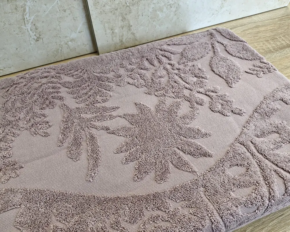 Простирадло махрове жакардове Parisa Home Premium 200х220 щільність 470 г/м2 лілове - фото 5