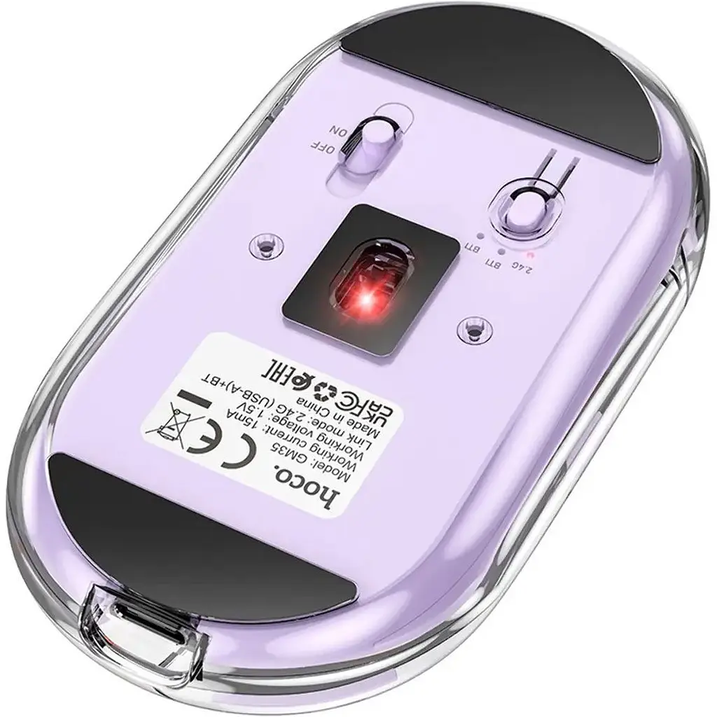 Миша Hoco GM35 Magnetiс Silent Romantic Purple [136131] - фото 2