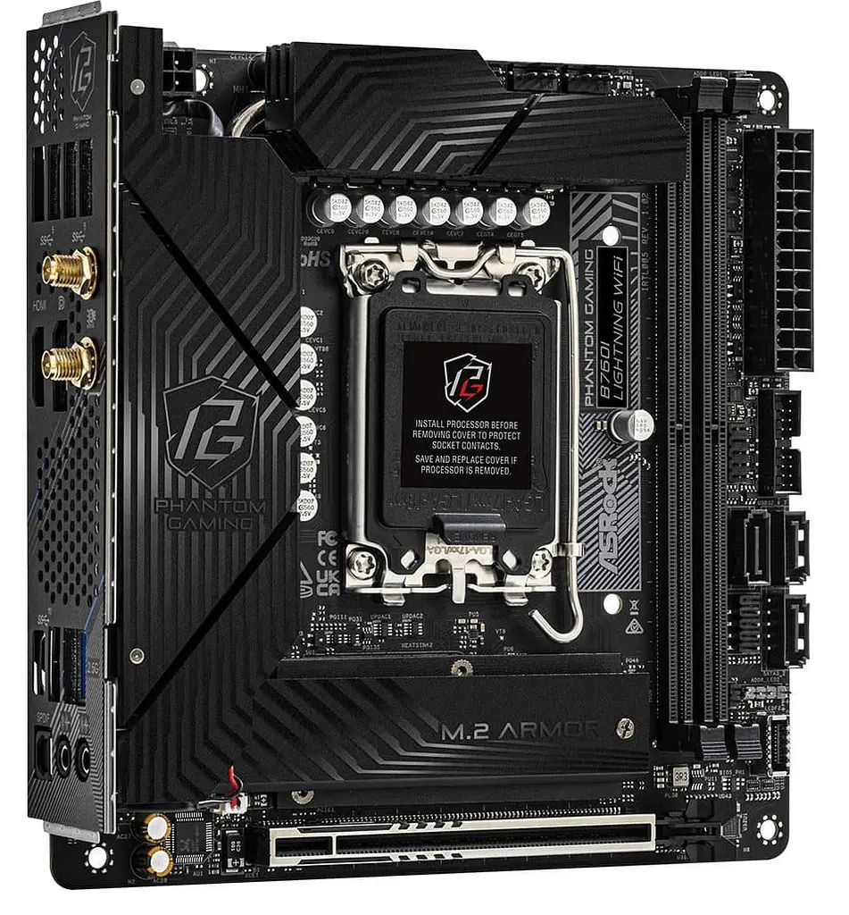 Материнская плата AsRock B760I LIGHTNING WIFI (B760I LIGHTNING WIFI) (Socket 1700, Intel B760, Mini-ITX) - фото 4