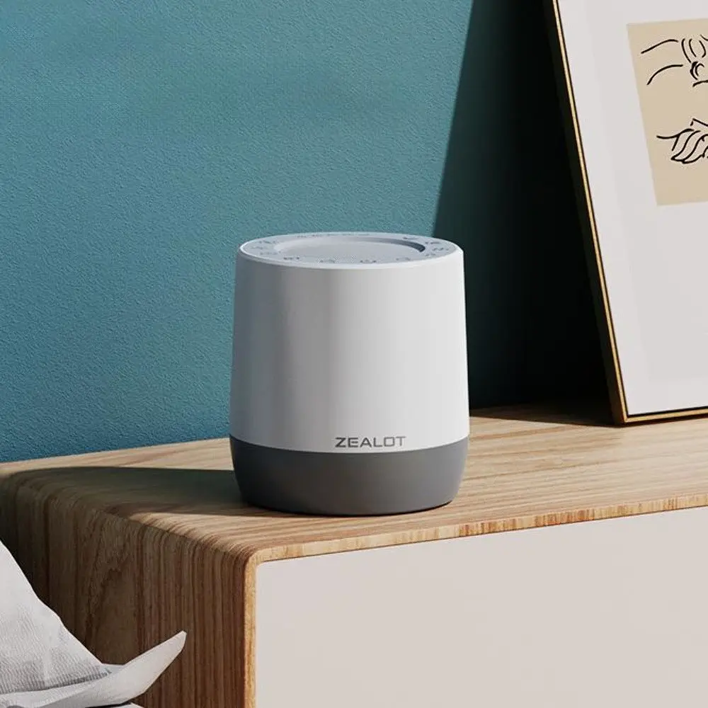 Портативная bluetooth колонка Zealot Z6 с LED подсветкой белый - фото 4