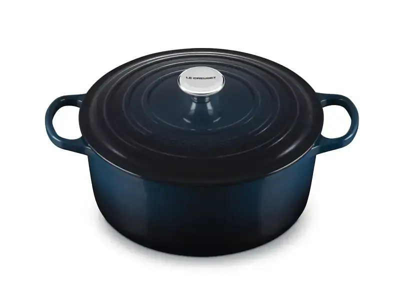 Каструля Le Creuset Signature Cast Iron Round Casserole 22 см Nuit (21177221294475) - фото 4