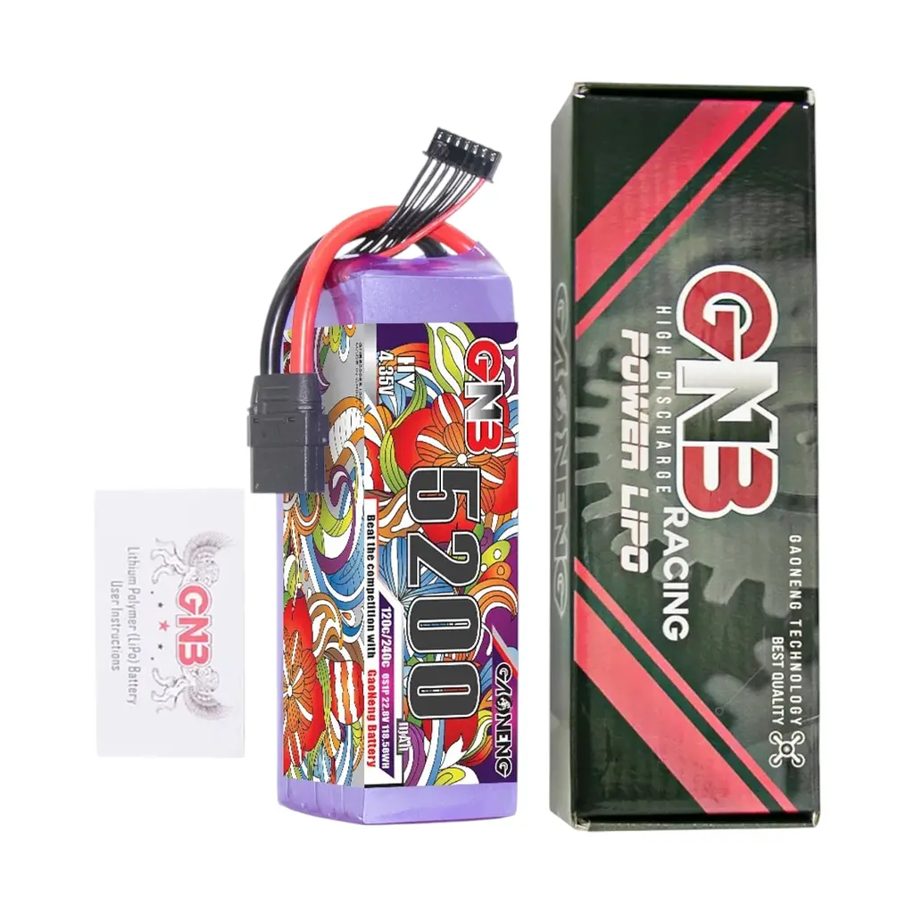 Акумулятор GAONENG GNB LiHV 6S 5200mAh 120C XT90 для 7-10 дюймових дронів - фото 5