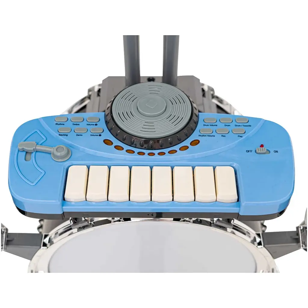 Большие барабаны для детей с клавиатурой и микрофоном + стул - фото 5